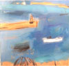 Harbour Blues, with White Boat