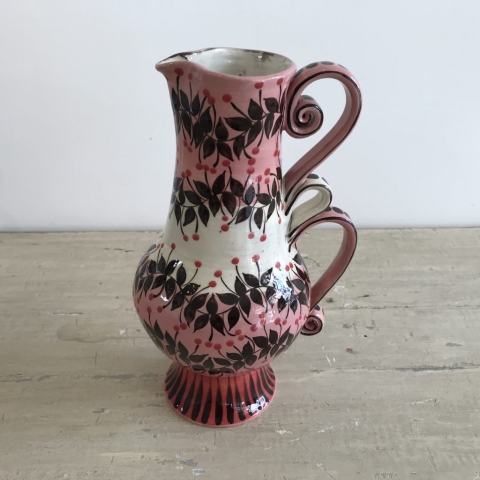 Pink Triple Handle Jug